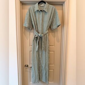 Tuckernuck / POMANDER PLACE Green & White Gingham Seersucker Zacara Dress